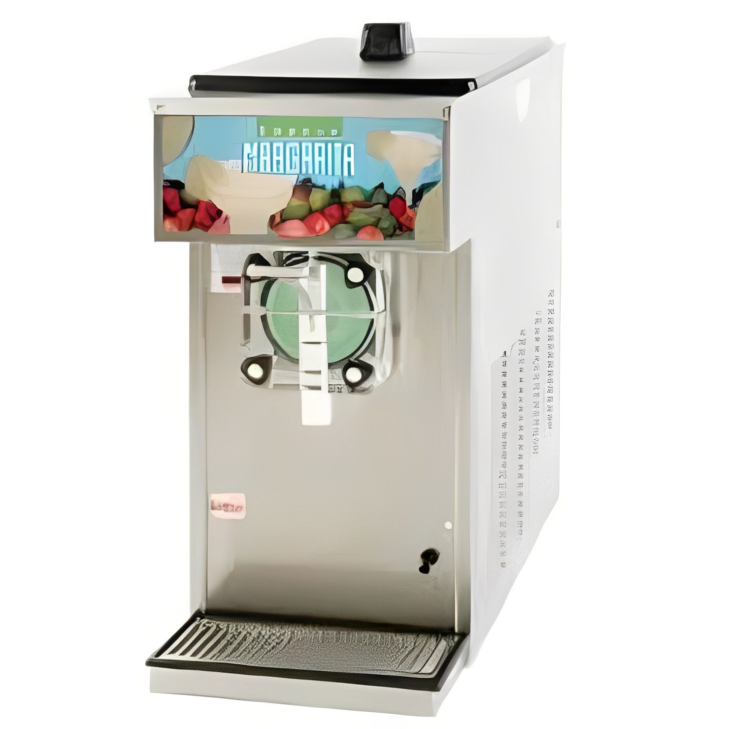 Silver drink dispenser with fruit decoration