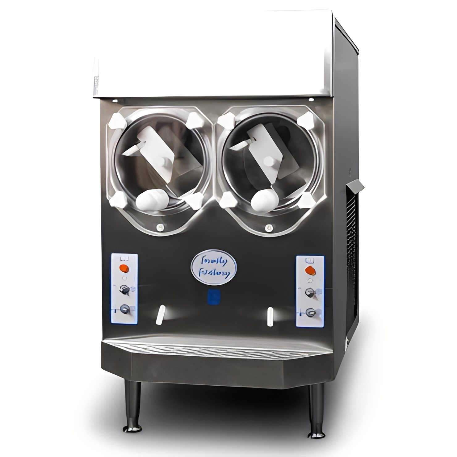 Stainless steel frozen dessert machine front view